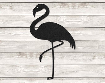 Flamingo Metal Sign, Flamingo Decor, Flamingo Gifts, Outdoor Patio Decor, Flamingo Wall Art, Flamingo Sign, Wall Hanging, Metal Bird Art