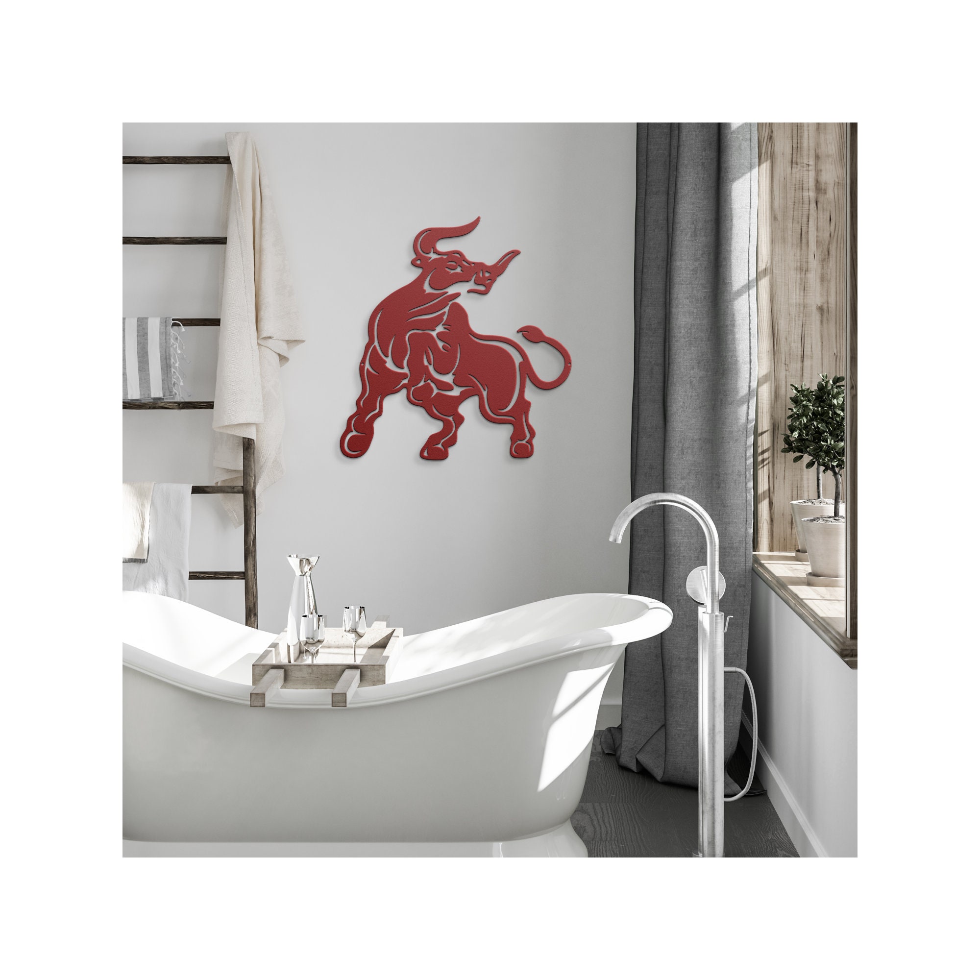 Bull Sign, Metal Bull Wall Art, Bull Gifts, Gift for Bull Lovers ...