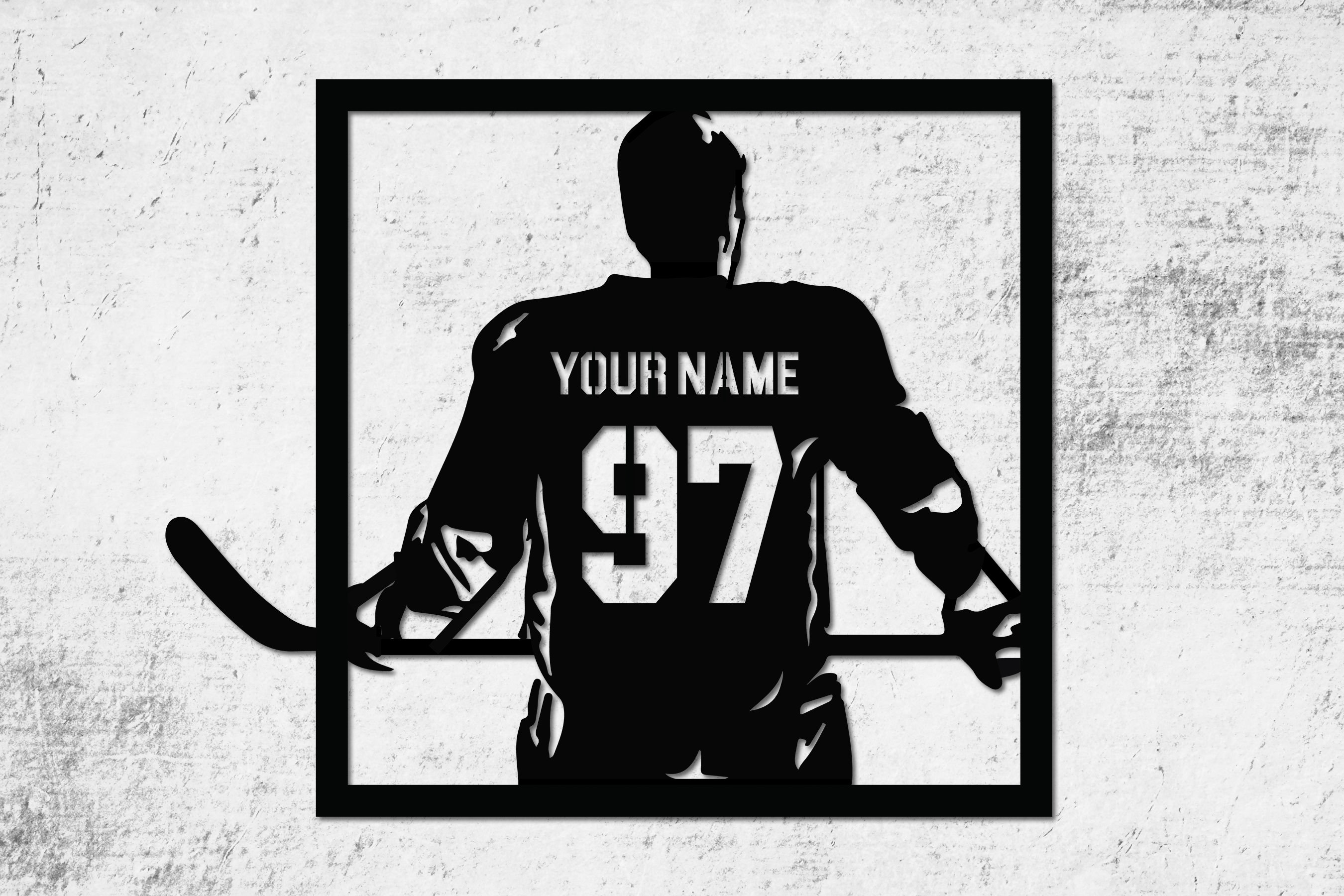 Custom Hockey Metal Sign Custom Hockey Sign Hockey Wall Etsy