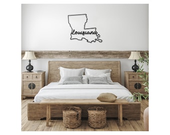 Louisiana Sign, Louisiana State Sign Wall Art, Louisiana Art, Louisiana Wall Art, Louisiana Metal Art, Louisiana Decor, Louisiana Gifts