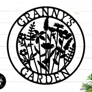 Granny's Garden Sign, Gardener Sign, Custom Garden Sign, Garden Gifts, Outdoor Sign, Grandma Gifts, Garden Metal Sign, Grandma's Garden Sign