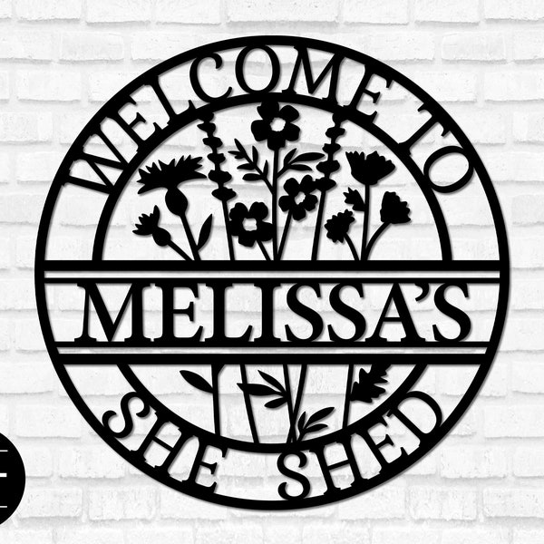 Personalized She Shed Sign, Custom She Shed Signs, Woman Cave Sign, She Shed Metal Sign, Gift for Her, She Shed Decor, Garden Sign, Mom Gift