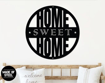 Home Sweet Home Sign | Home Sweet Home Metal Sign | Home Metal Wall Art | Home Wall Decor | Farmhouse Wall Decor | Home Sign | Outdoor Sign
