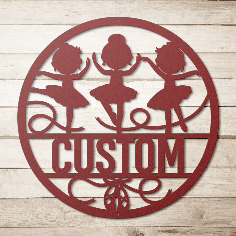 Personalized Ballerina Sign, Dance Metal Sign, Custom Dance Sign ...