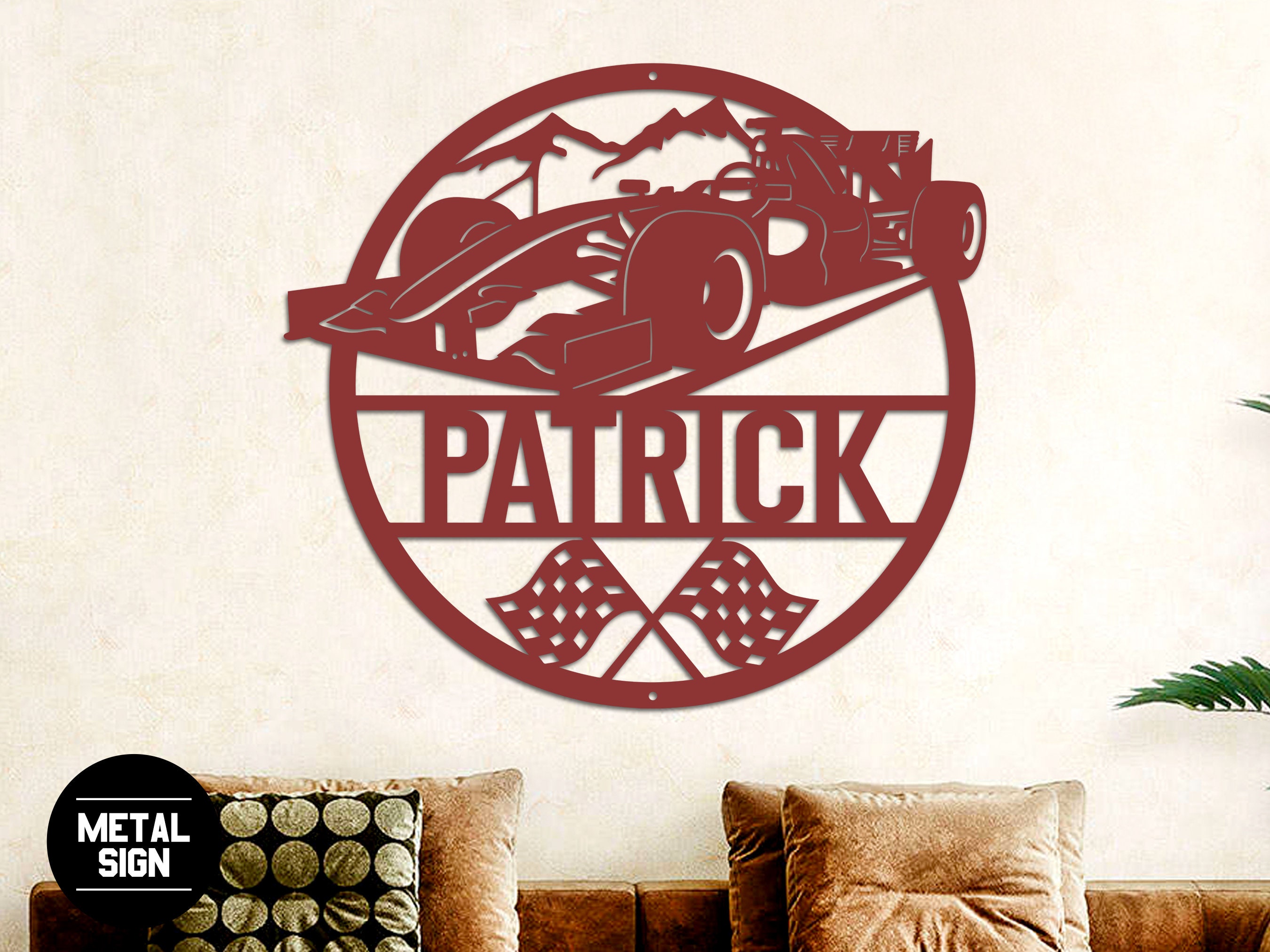 Simple F1 Racing Deco Formula 1 Metal Wall Art, F1 Car Wall Decor, Race Car Decor, Gift for ...