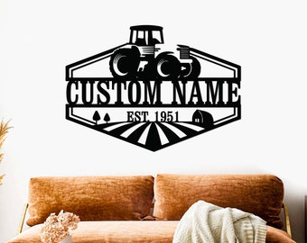 Custom Metal Farm Sign, Farmer Metal Sign, Farmhouse Decor, Farmer Home Decor, Personalized Farm Sign, Farmer Gifts, Farmer Metal Wall Art