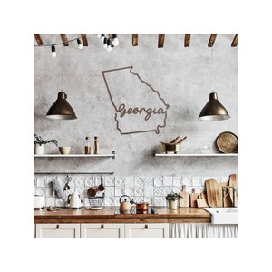Georgia Sign, Georgia Metal Sign, Metal Georgia State Sign Wall Art ...