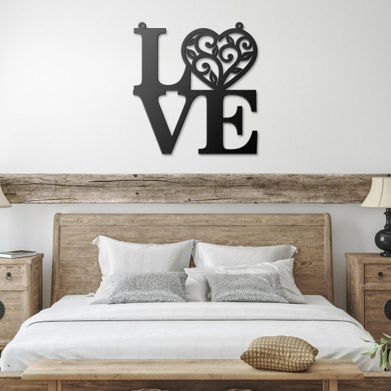 Love Sign, Love Metal Sign, Love Letter Wall Hanging, Love Metal