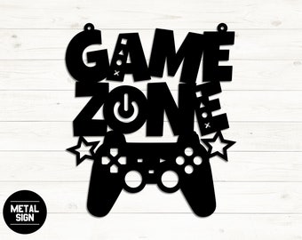 Letrero de zona de juegos, letrero con nombre de jugador, decoración de guardería, letrero de habitación de jugador, decoración de juegos, letrero de Playstation, letrero con nombre de niños, regalo de juegos, dormitorio de niños