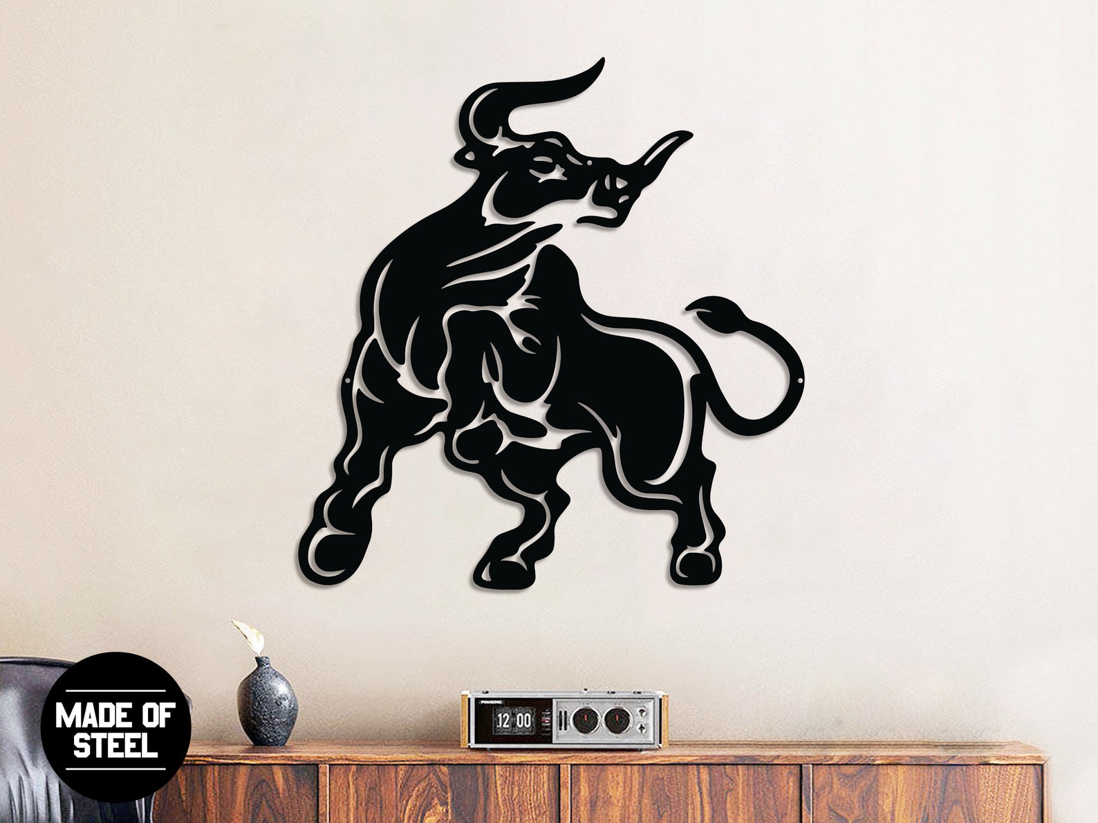 Bull Sign, Metal Bull Wall Art, Bull Gifts, Gift for Bull Lovers ...