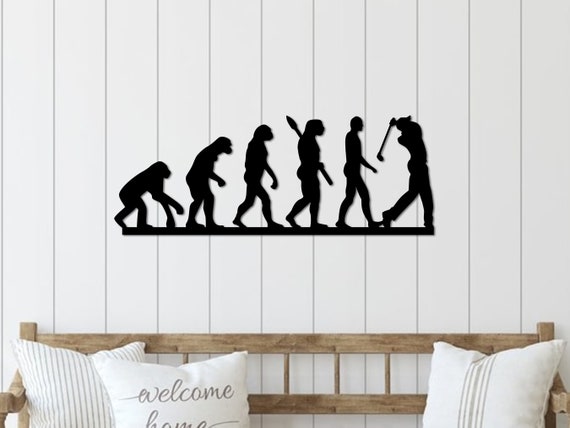 Golf Evolution Metal Sign, Funny Golf Sign, Metal Man Cave Sign Decor, Funny Golf Decor, Golfer Golf Gift, Funny Golf Wall Art, Golf Decor