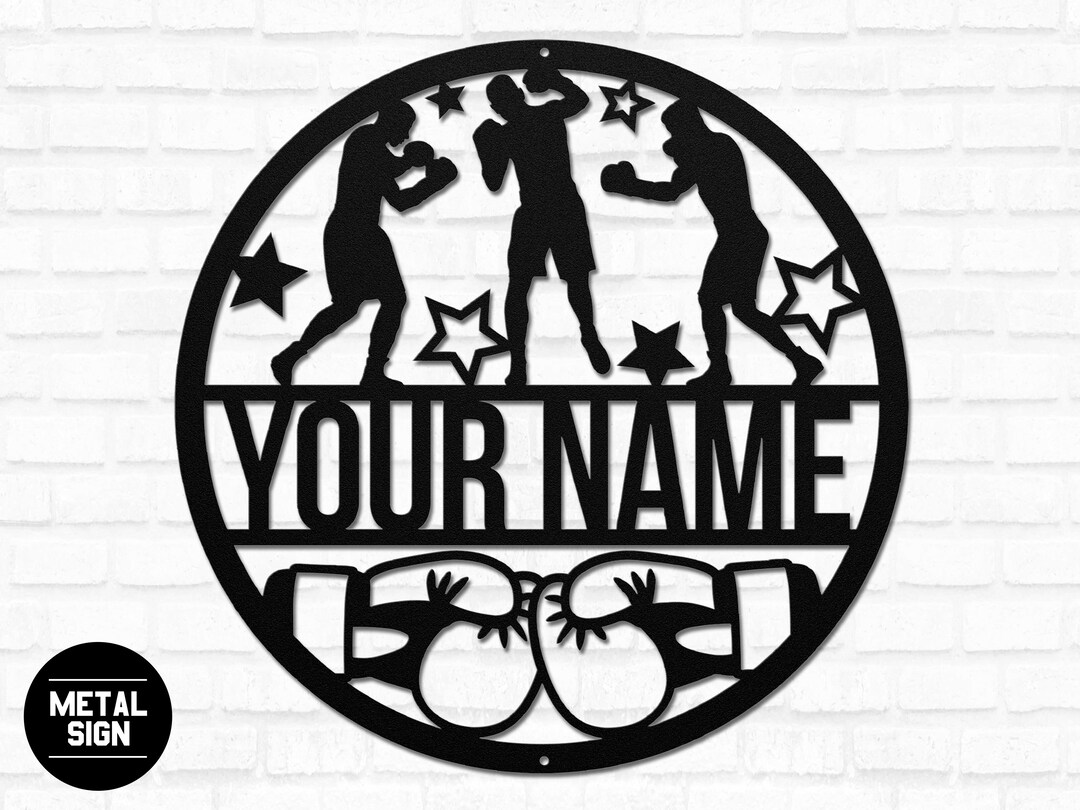 Personalized Boxing Sign, Boxing Wall Art, Custom Boxing Sign, Metal ...