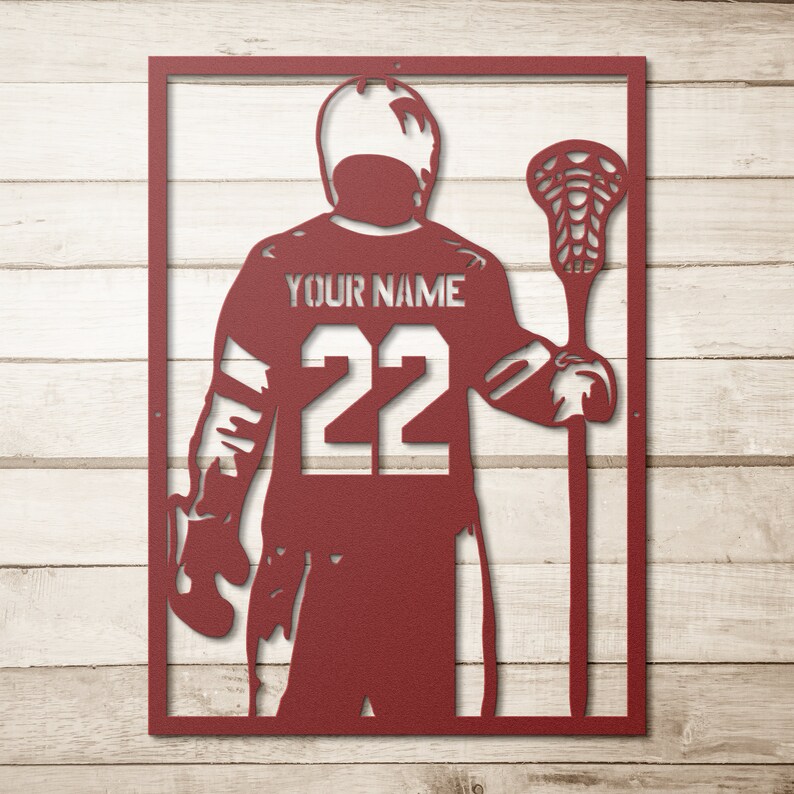 Custom Lacrosse Metal Sign Custom Name Lacrosse Sign Etsy
