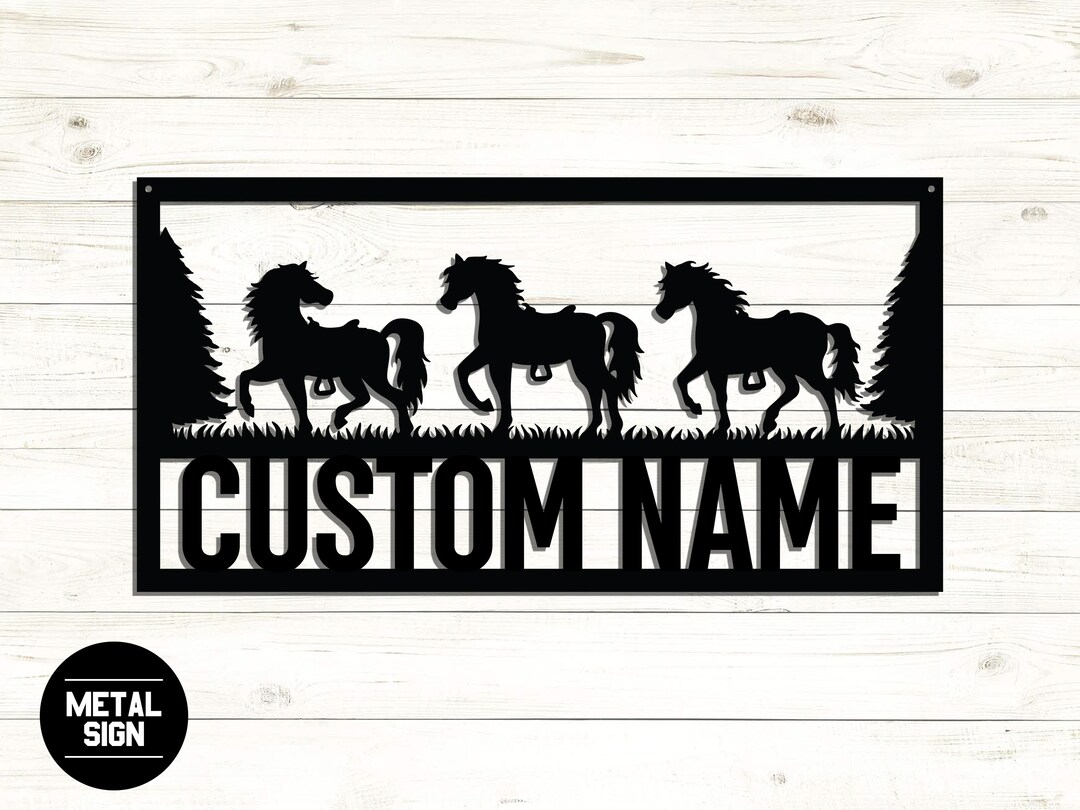 Personalized Horse Sign, Custom Horse Sign, Farmhouse Decor, Horse Name ...