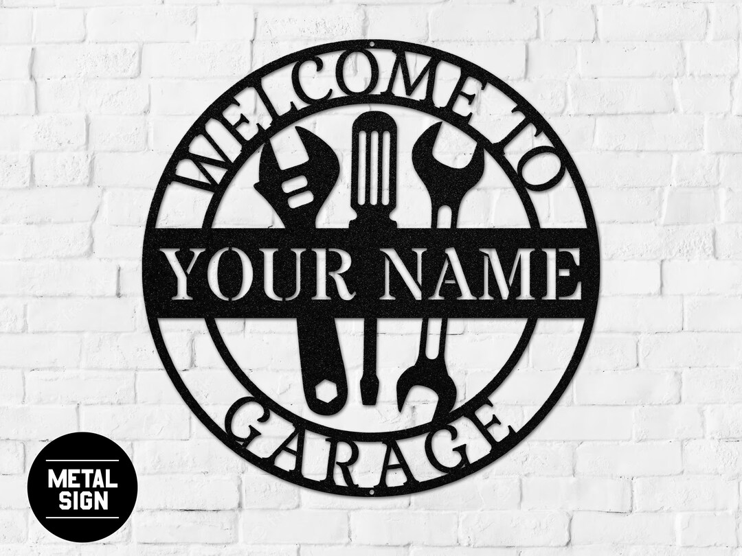 Personalized Garage Sign, Custom Garage Sign, Garage Wall Art, Home
