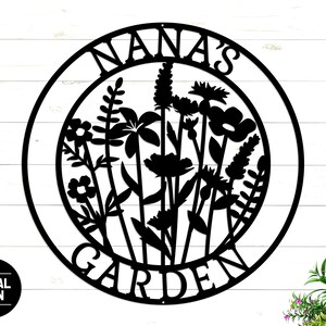 Nana's Garden Sign, Garden Metal Sign, Metal Sign for Garden, Garden Gifts, Garden Art, Metal Yard Art, Outdoor Art, Grandma Gift, Nana Gift