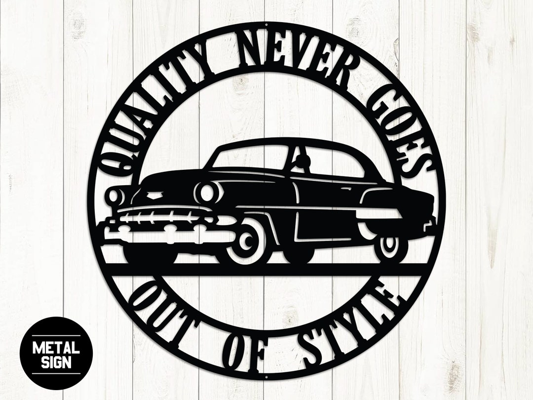 Metal Car Sign, Car Signs for Garage, Classic Car Sign, Muscle Car ...