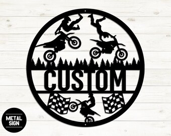 Letrero de motocross personalizado, letrero de motocross personalizado, regalo de motocross, regalos de motocross, decoración de motocross, letrero de motocross personalizado, letrero de motocross