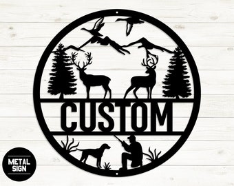 Letrero de caza personalizado, arte de pared de caza, regalo de cazador de ciervos, letrero de cazador, decoración de caza, regalo de caza para él, regalos de caza, cazador de patos