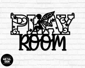 Letrero de casa de juegos personalizado, arte de pared de casa de juegos de metal, letrero de casa de juegos, casa de juegos personalizada, regalos de casa de juegos, decoración de letreros para niños, letrero de sala de juegos