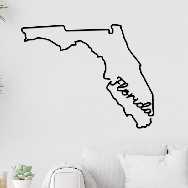 State of Florida Metal Sign Etsy