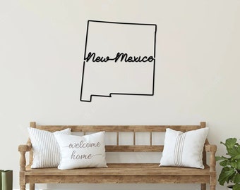 New Mexico Sign, New Mexico Wall Art, Metal New Mexico Poster, New Mexico Metal Sign, USA Art, Metal State Sign Home Decor, New Mexico Decor