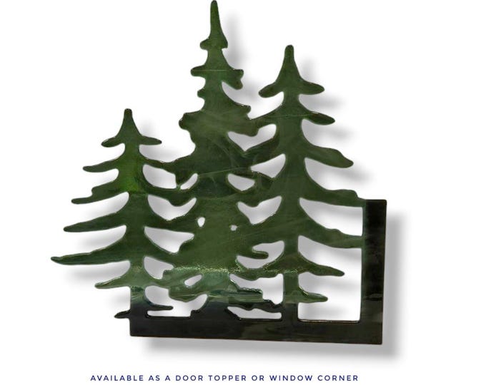 Fused Glass Trees Window Corner or Door Topper