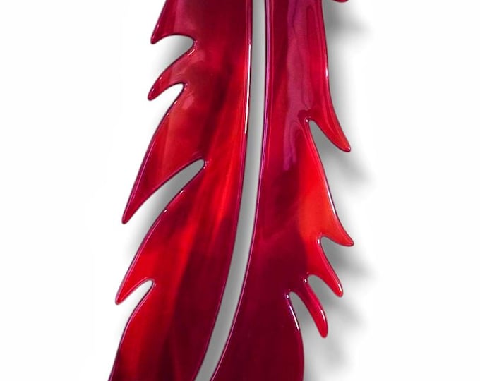Fire Polished Phoenix Feather 1