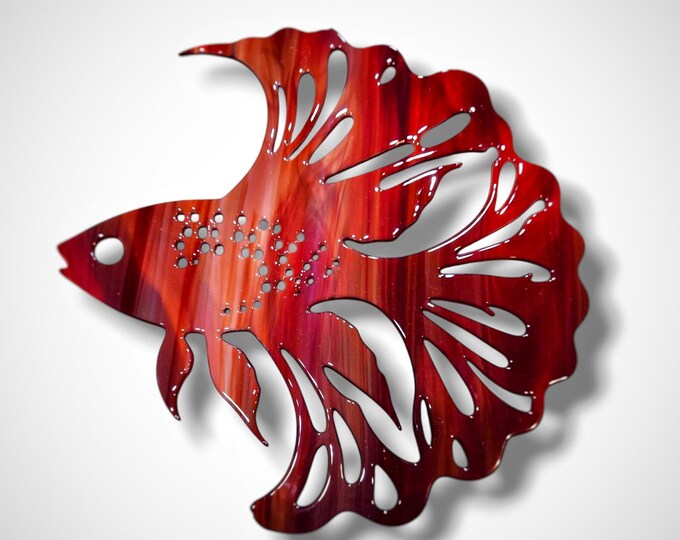 Fused Glass Beta Fish 1 Wall Art