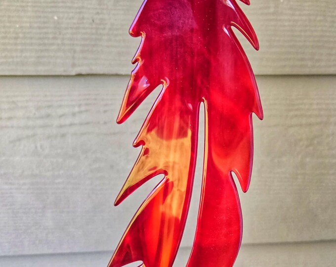 Fire Polished Phoenix Feather 2