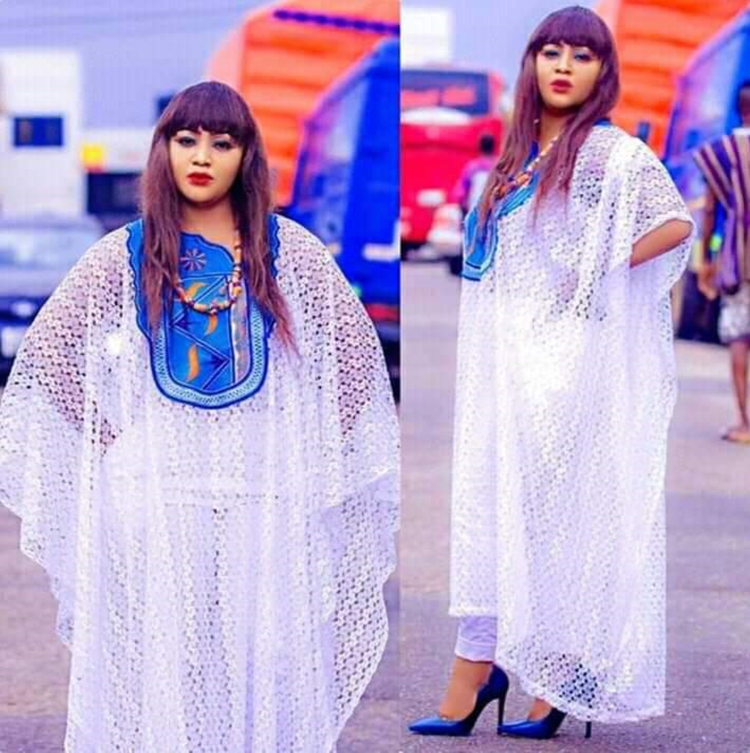 All White Lace Agbada Outfit African 