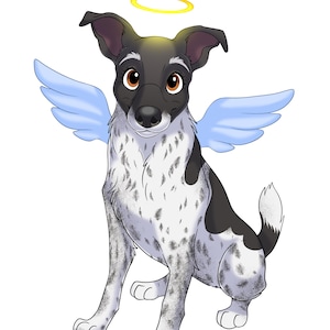 Custom Pet Portrait | Cartoon Pet Portrait | Printable Digital Pet Portrait | Pet Memorial