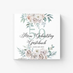 Lustige Glückwünsche zum 50 Geburtstag - Runder Geburtstag 18. 20. 30. 40. 50. 60. 70. 80. Personalisiertes Gästebuch zum Ausfüllen