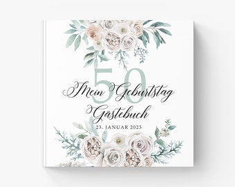 Funny congratulations on your 50th birthday - round birthday 18th 20th 30th 40th 50th 60th 70th 80th Personalized guest book to fill out