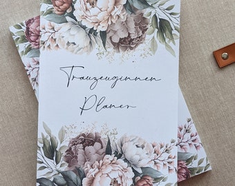 Libro degli amici JGA per la pianificazione della damigella d'onore, Ti piacerebbe essere la mia damigella d'onore, Pianificazione e organizzazione JGA, Notebook come guida con le peonie