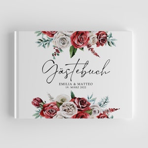 Personalized Wedding Guest Book, Golden Wedding Anniversary Gifts for Friends Anniversary - Sturdy Hardcover Book for Congratulations