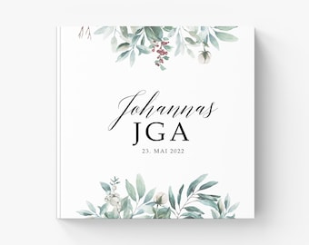 Personalized JGA gift for the bride - memory book for the bachelorette party, photo album JGA, guest book flowers, JGA album