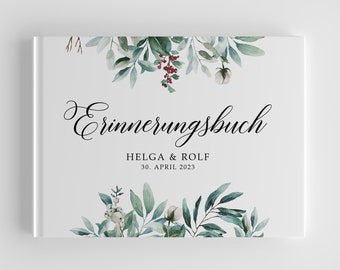 Elegante Hochzeitsgästebücher zum Ausfüllen - Für bleibende Erinnerungen - Ideen für Gästebuch zur Hochzeit, Boho Rosen Blumen