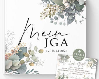 JGA Buch zum Ausfüllen - Erinnerungen Junggesellinnenabschied, Personalisiertes JGA Gästebuch Ideen, Lustige Ideen Junggesellenabschied