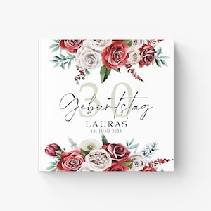 Unusual gifts for a woman&#39;s 30th birthday - guest book alternative birthday, personalized memory book to fill out without questions
