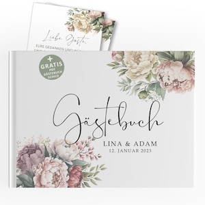 Personalized guest book for wedding anniversary congratulations - gifts for parents&#39; weddings, golden wedding anniversaries for friends