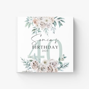 Personalized 40th birthday gifts - original 40th birthday gifts for women, personalized guest book to fill out, no questions asked