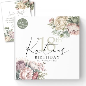 Gift ideas for 18th birthday - Birthday wishes for 18th birthday - Personalized guest book to fill out without questions