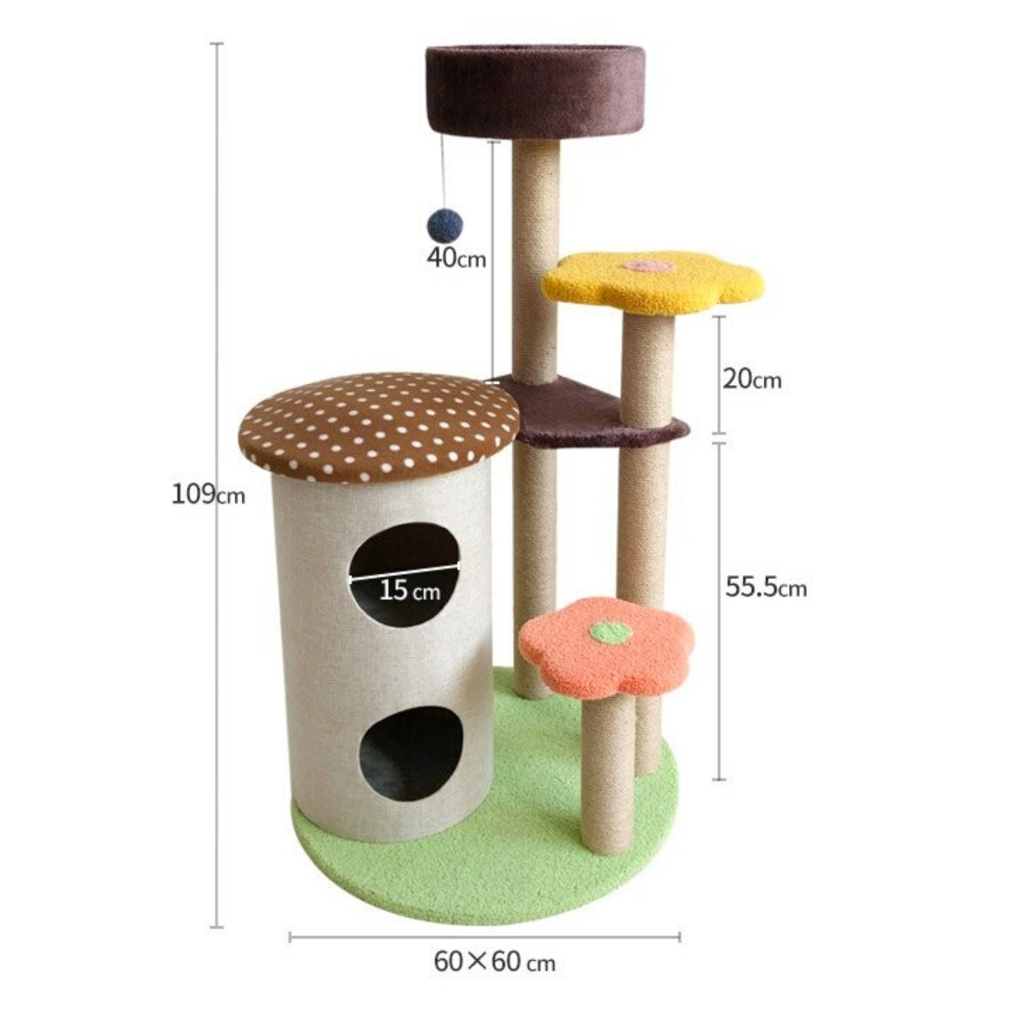 Mushroometto Mushroom Cat Tree Tower Condo Cat Cute Cat Tree Etsy