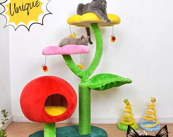 colorful cat tree