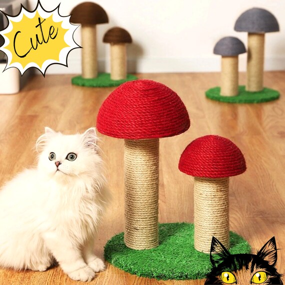 Mushroometto Mushroom Cat Tree Tower Green Cat Scratching Post Etsy