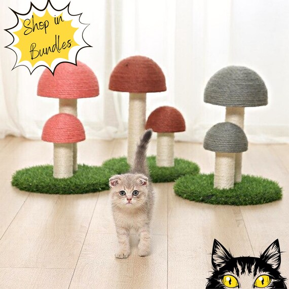 Mushroometto Mushroom Cat Tree Tower Green Cat Scratching Post Etsy