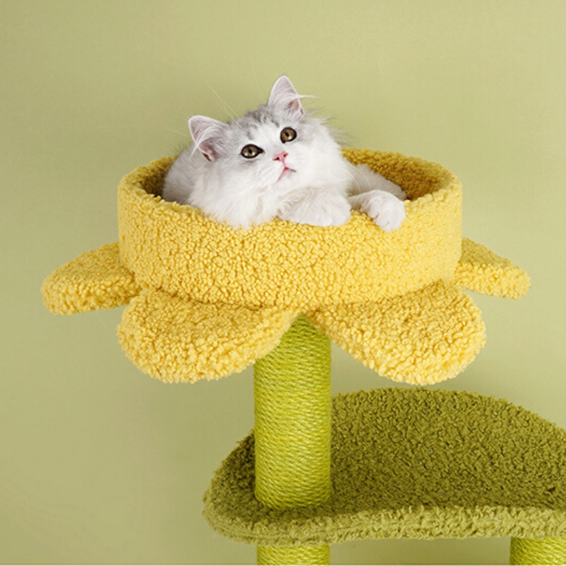 Lotusleaf Green Cat Tree Tower Flower Cat Tree Large Cat Bed Etsy