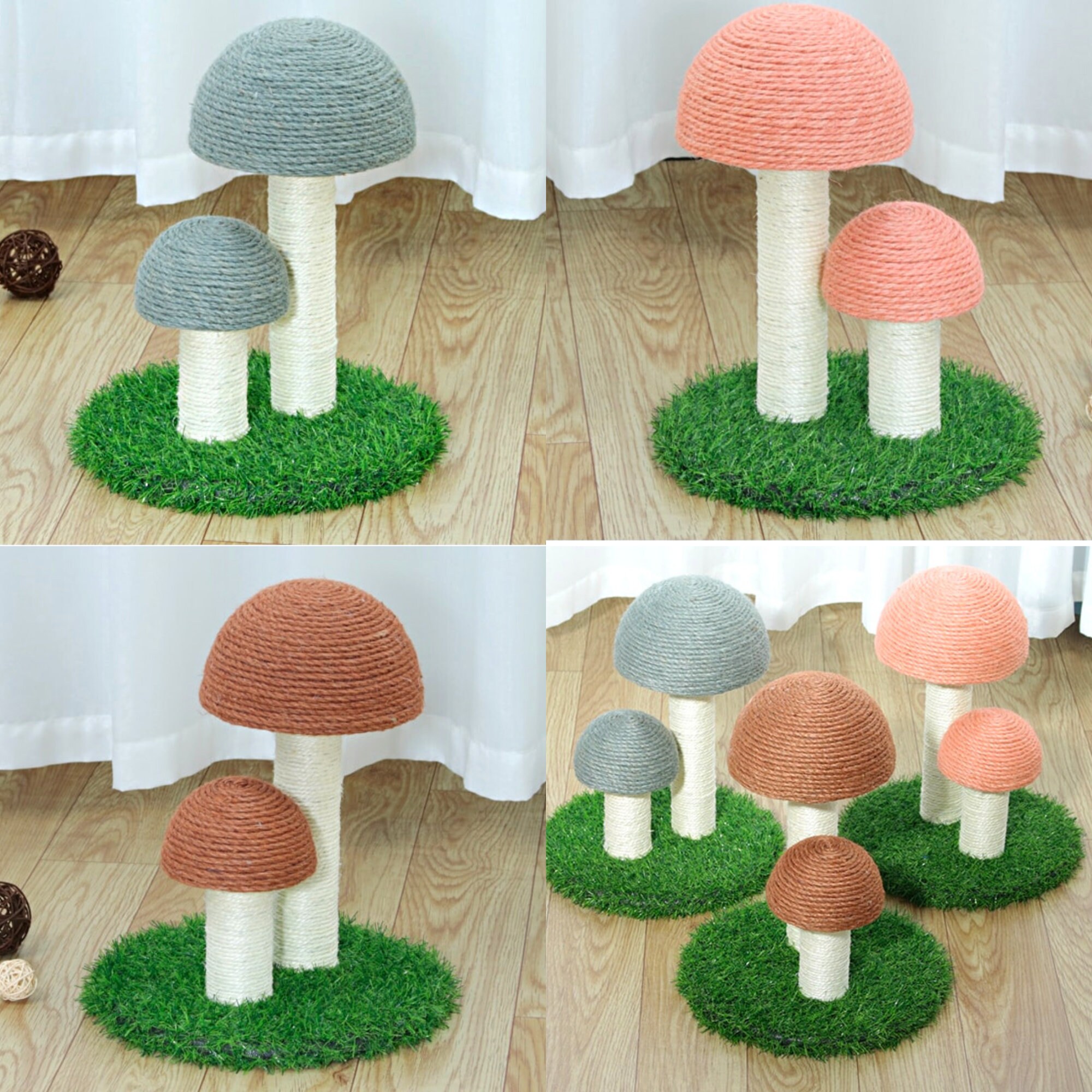 Mushroometto Mushroom Cat Tree Tower Green Cat Scratching Post Etsy