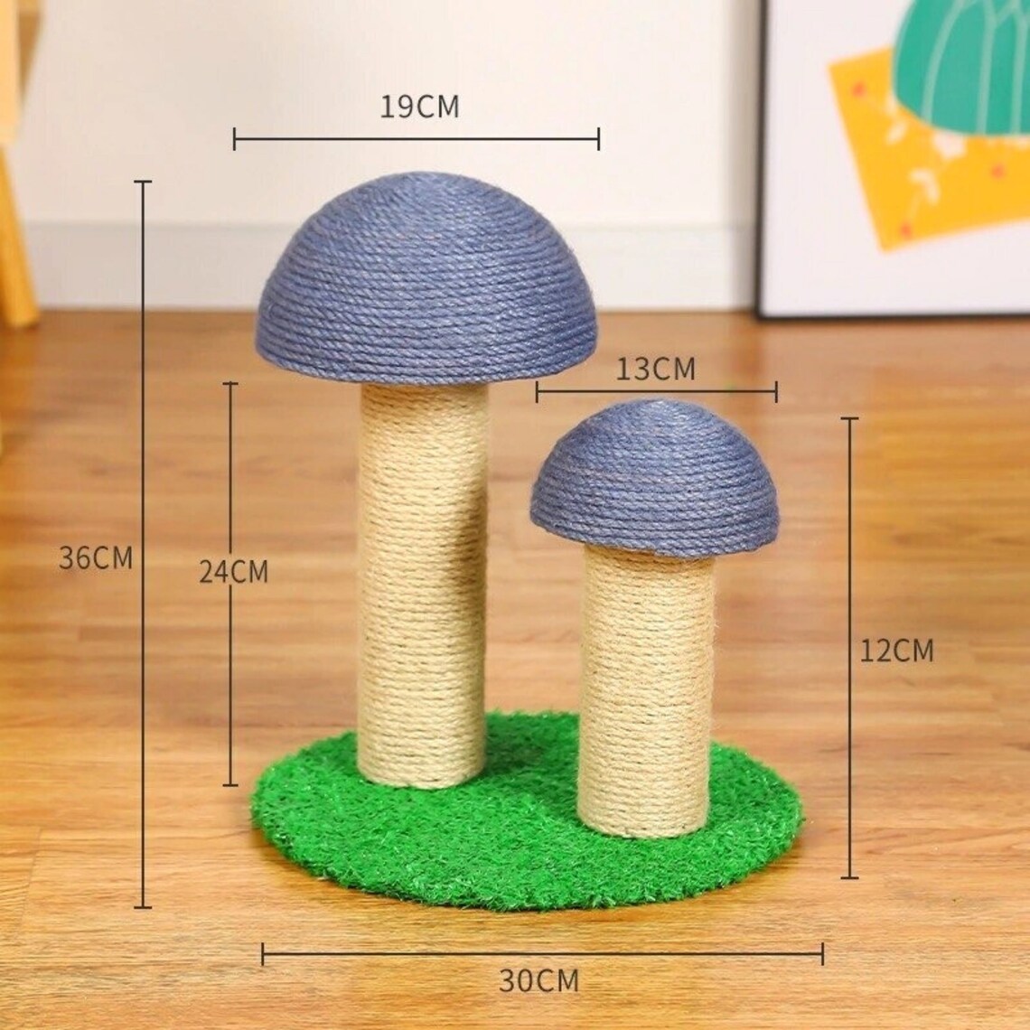 Mushroometto Mushroom Cat Tree Tower Green Cat Scratching Post Etsy